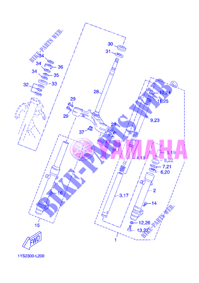 DIRECCION para Yamaha YP250R 2012