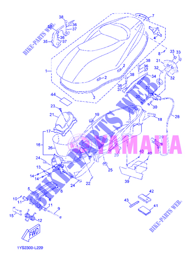 ASIENTO para Yamaha YP250RA 2012