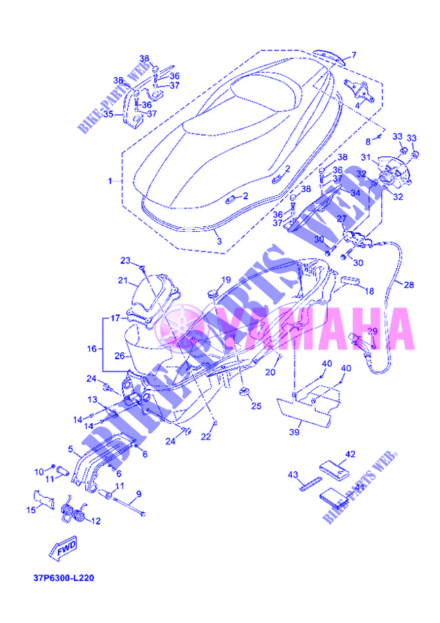 ASIENTO para Yamaha YP250RA  2012