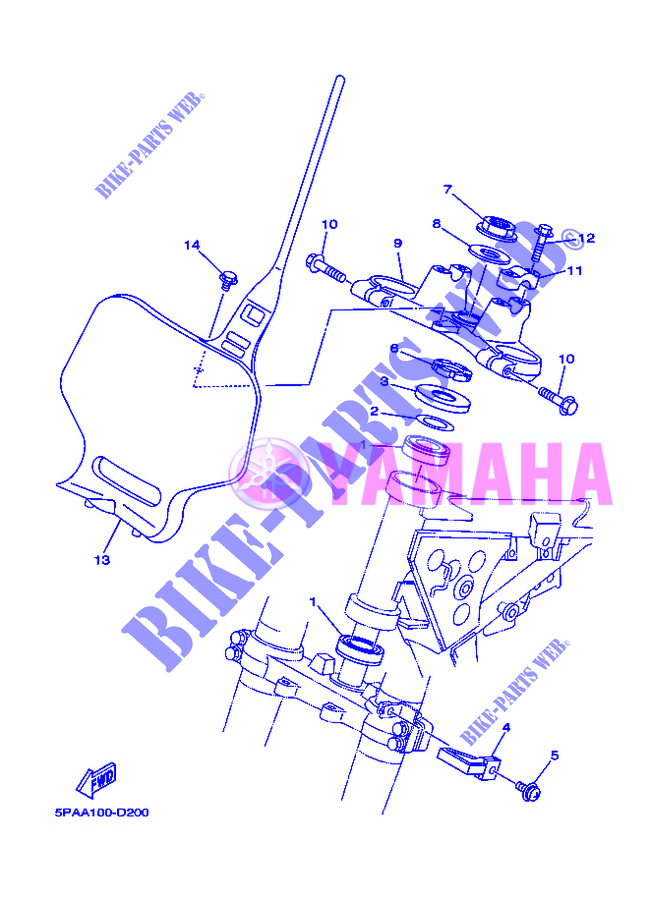 DIRECCION para Yamaha YZ85LW 2012