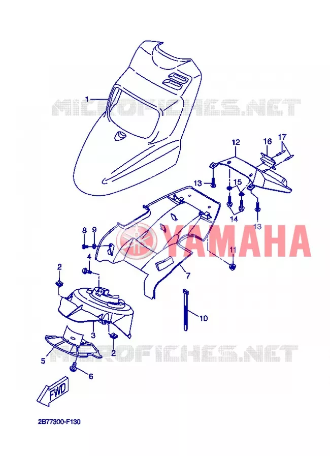 GUARDABARROS DELANTERA Yamaha SCOOTER 50 2013 BWS  CW50