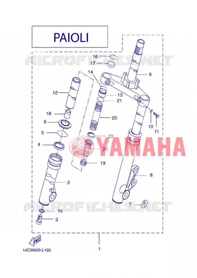 HORQUILLA 2 Yamaha SCOOTER 50 2013 BOOSTER  CW50N