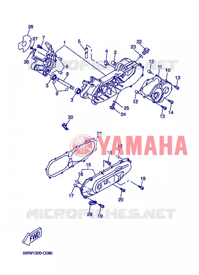 CARTERES CIGÜEÑAL Yamaha SCOOTER 50 2013 BOOSTER  CW50N