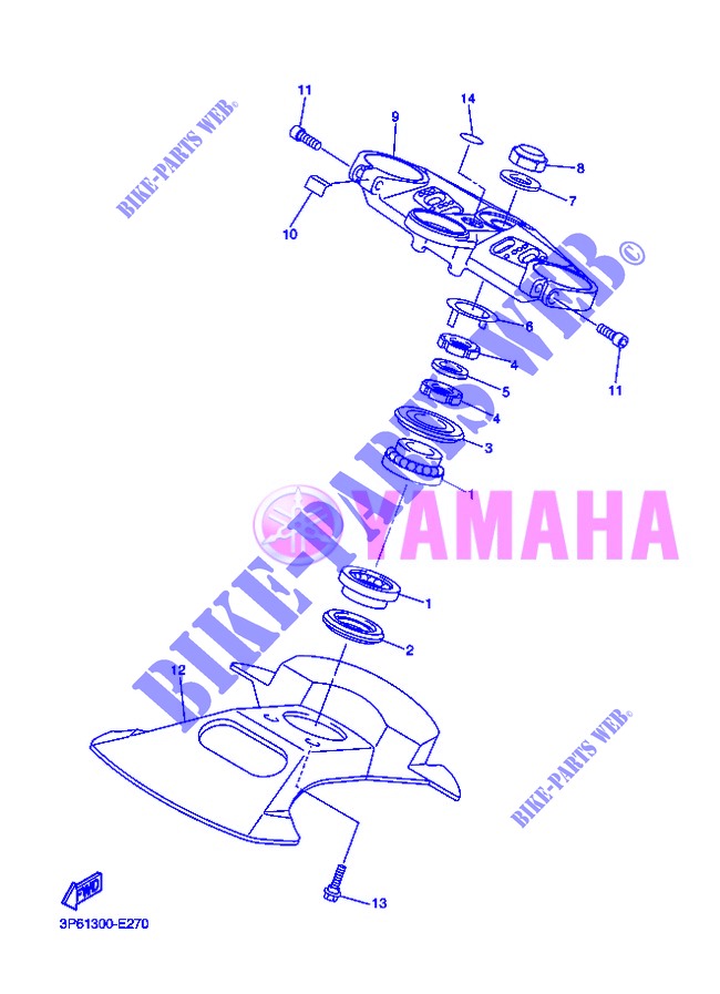 DIRECCION para Yamaha FJR1300A 2013