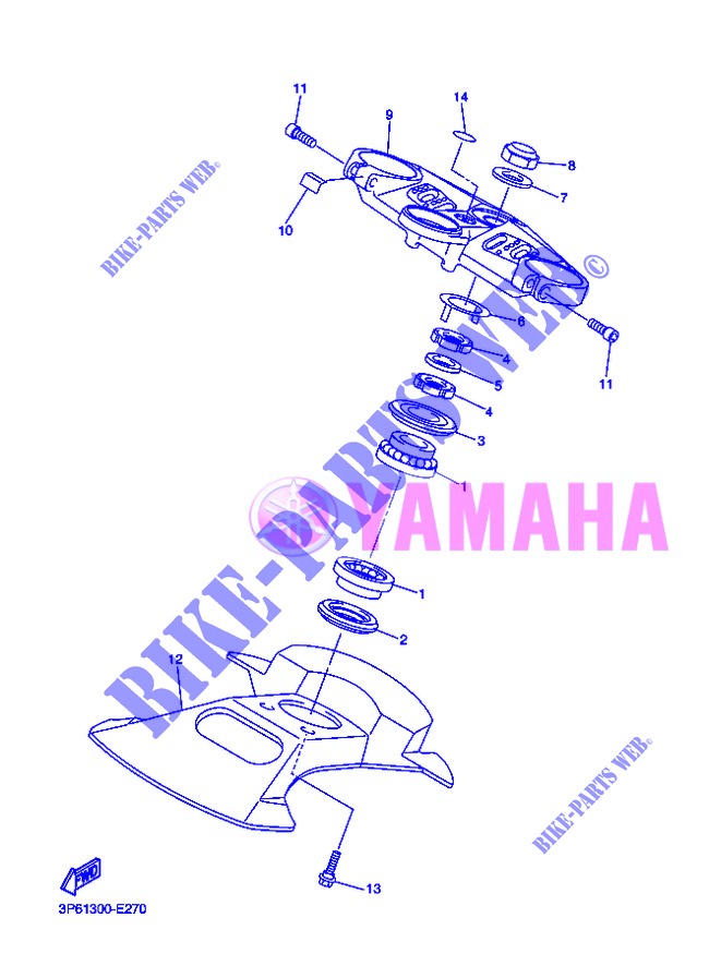 DIRECCION para Yamaha FJR1300AS 2013