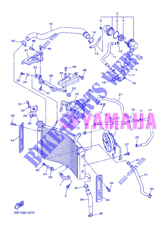 RADIADOR / MANGUERAS para Yamaha FZ8NA 2013