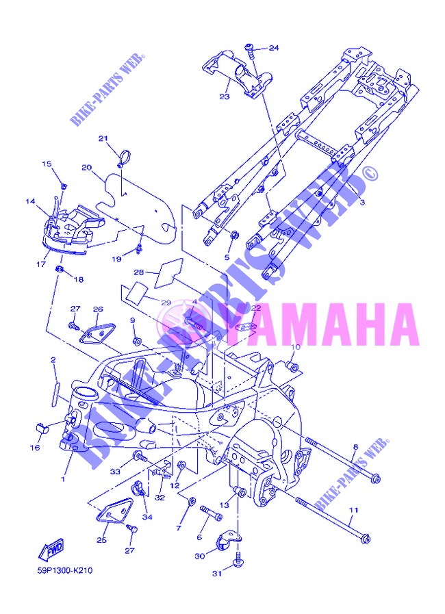 BASTIDOR para Yamaha FZ8NA 2013