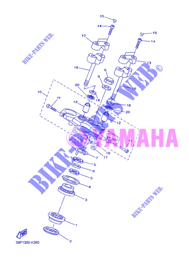 DIRECCION para Yamaha FZ8NA 2013