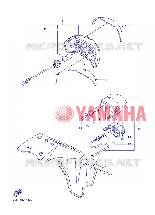 PILOTO TRASERO Yamaha MOTO 800 2013 FAZER  FZ8-S