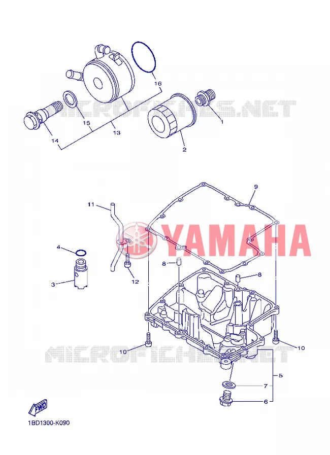 FILTRO DE ACEITE Yamaha MOTO 800 2013 FAZER ABS  FZ8-SA