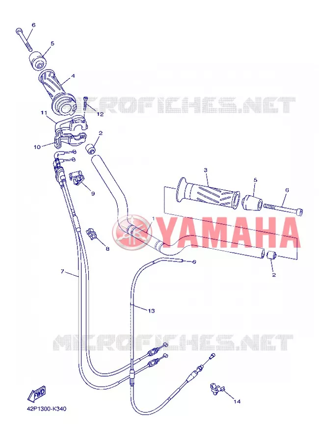 MANILLAR / CABLE Yamaha MOTO 800 2013 FAZER ABS  FZ8-SA