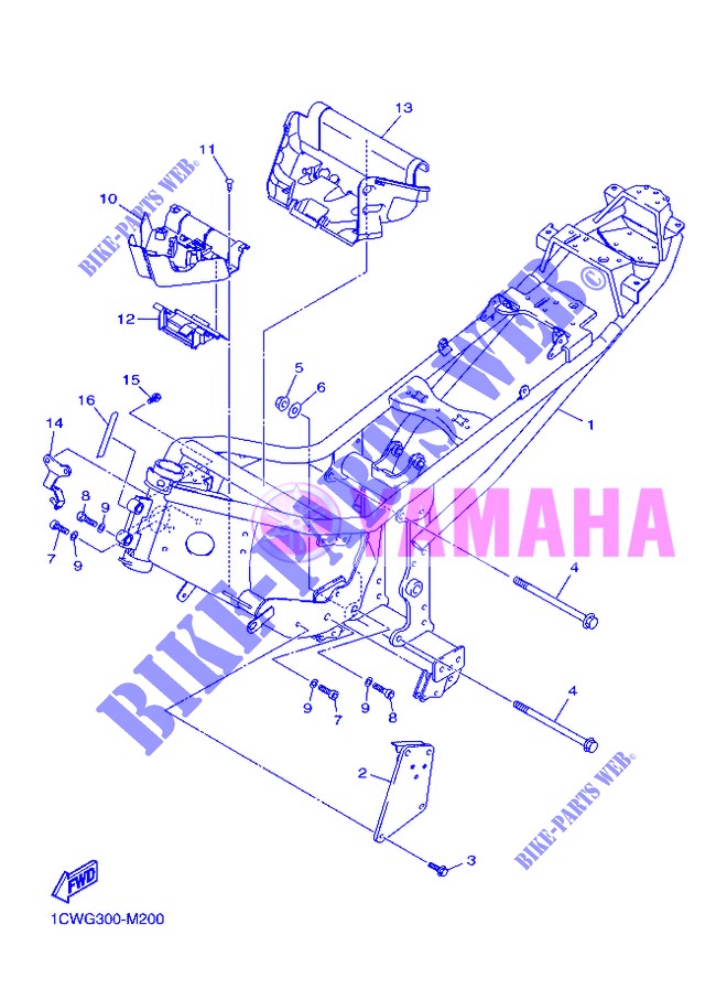 BASTIDOR para Yamaha DIVERSION 600 F 2013