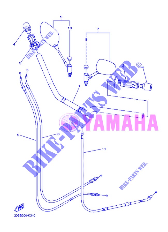 MANILLAR / CABLE para Yamaha XJ6NA 2013