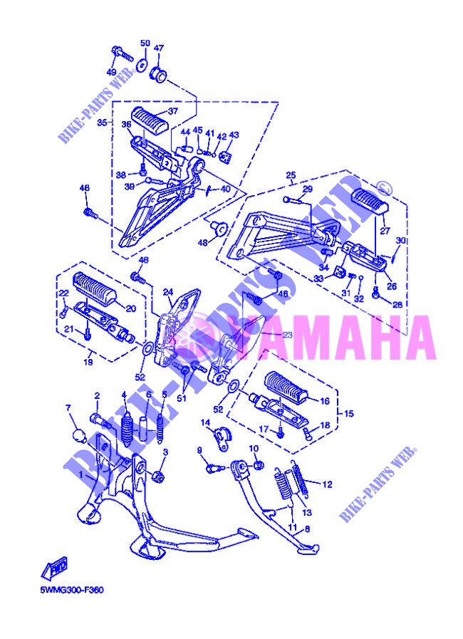 CABALLETE / ESTRIBERA para Yamaha XJR1300 2013