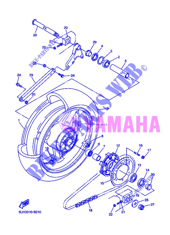 RUEDA TRASERA para Yamaha XJR1300 2013