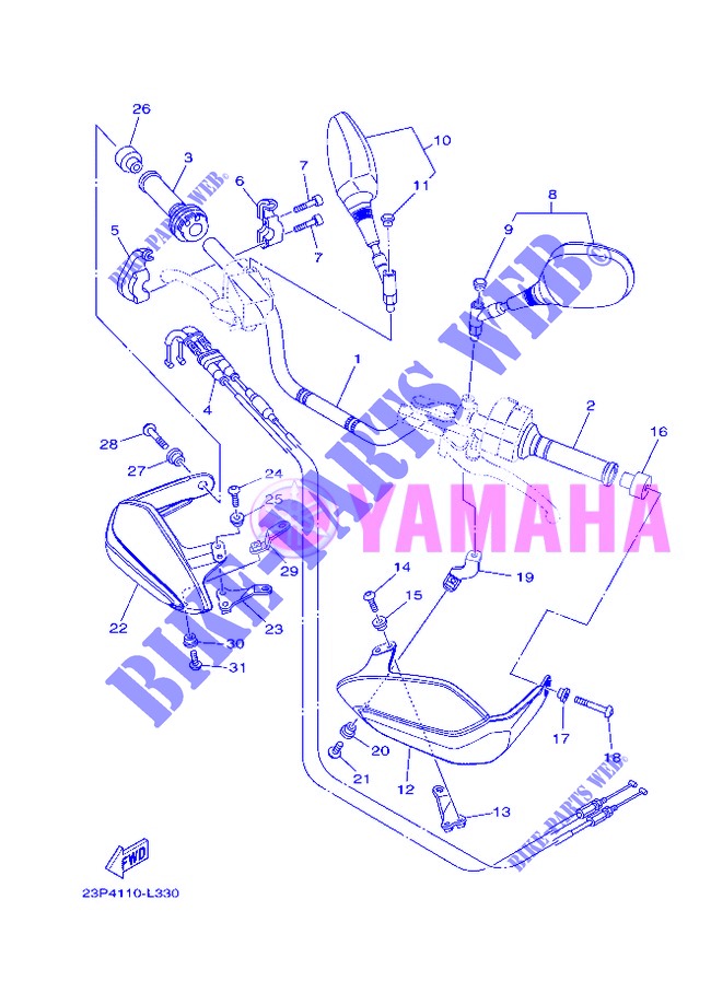 MANILLAR / CABLE para Yamaha XT1200Z 2013