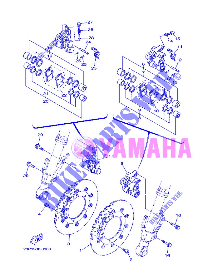 PINZA FRENO DELANTERA para Yamaha XT1200Z 2013