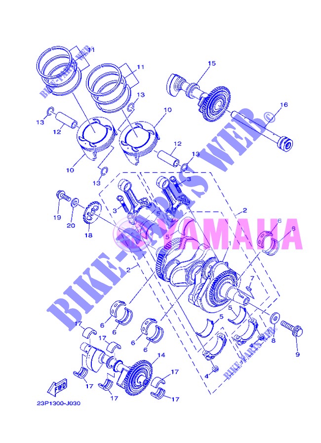 CIGUEÑAL / PISTÓN para Yamaha XT1200Z 2013