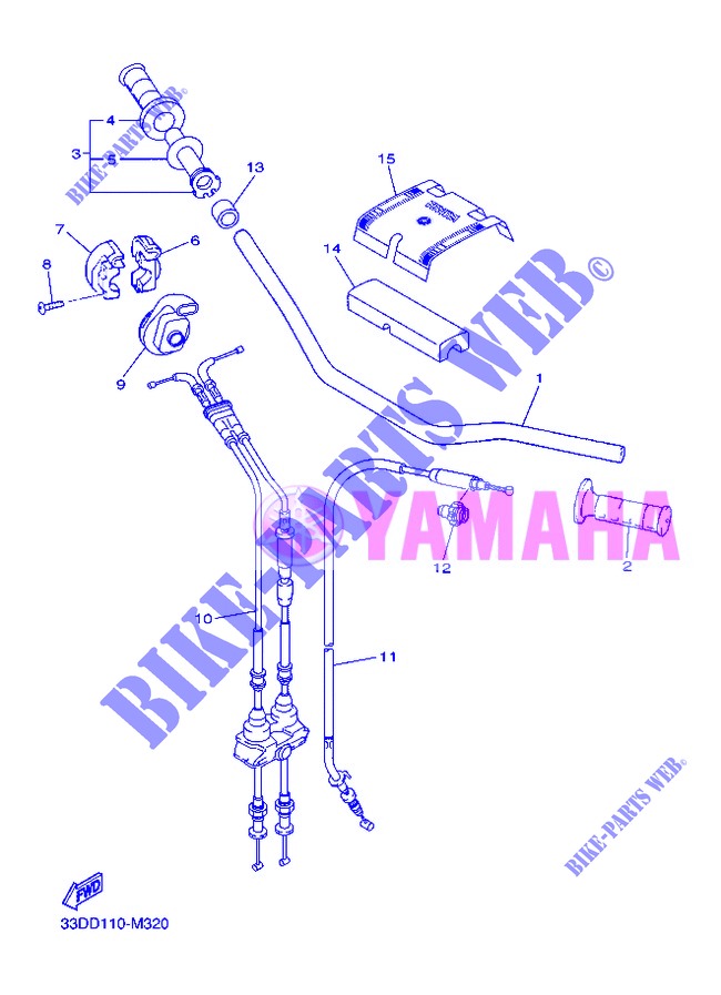 MANILLAR / CABLE para Yamaha YZ450F 2013