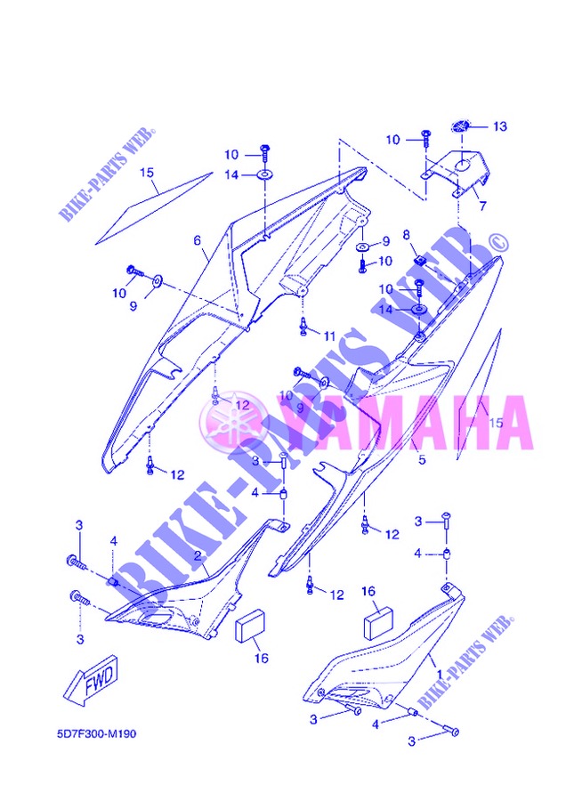 TAPAS LATERALES  para Yamaha YZF-R125 2013