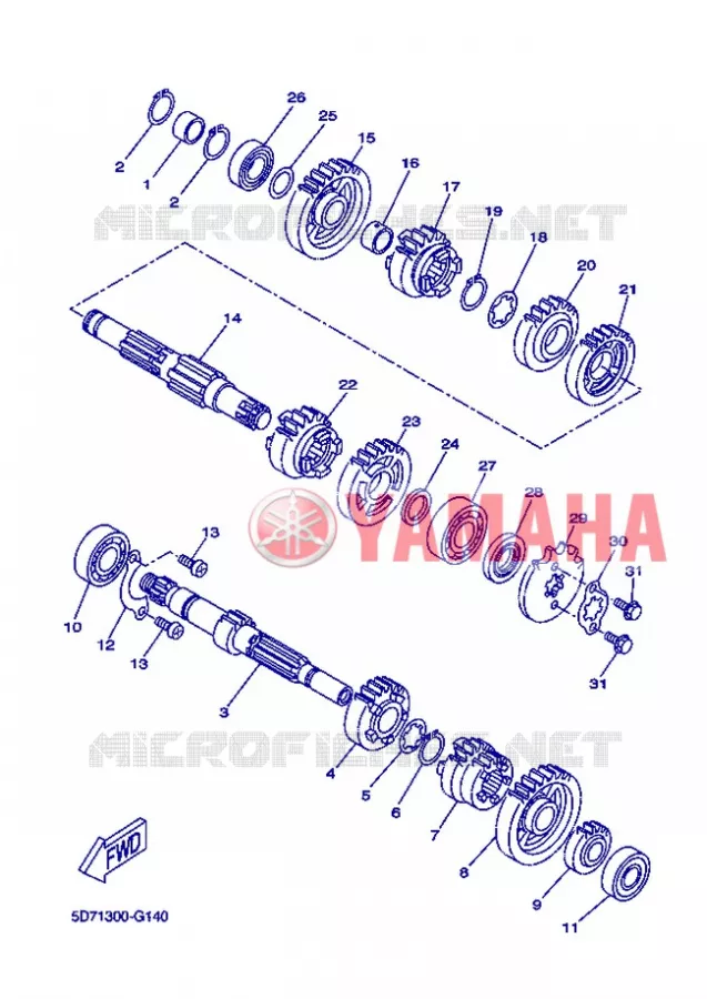TRANSMISIÓN Yamaha MOTO 125 2013 R125  YZF-R125