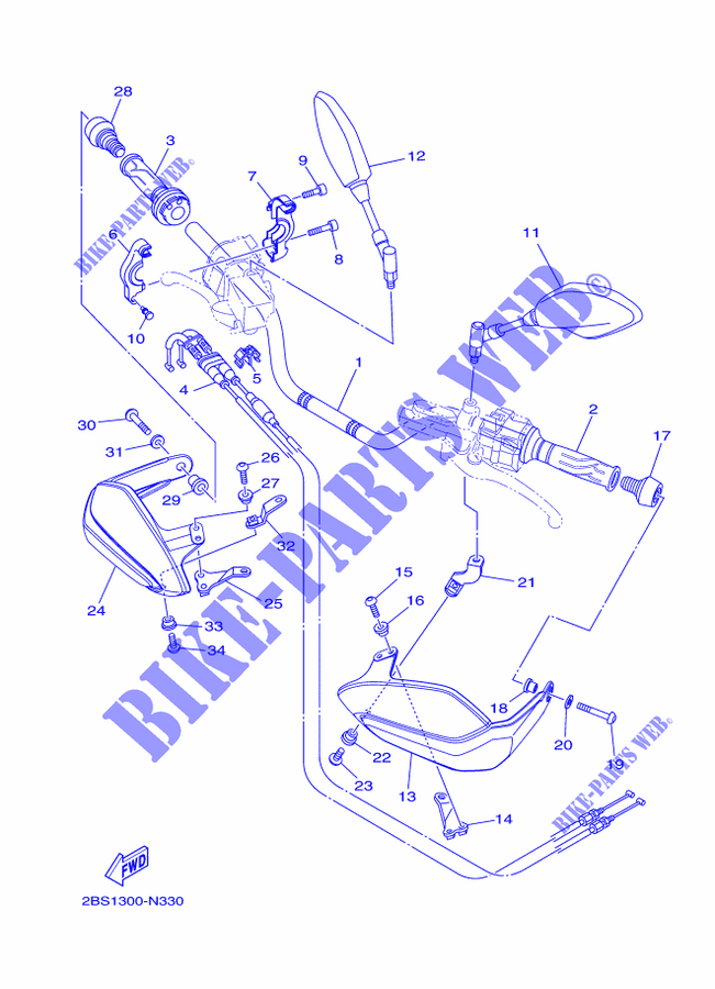 MANILLAR / CABLE para Yamaha XT1200Z 2014