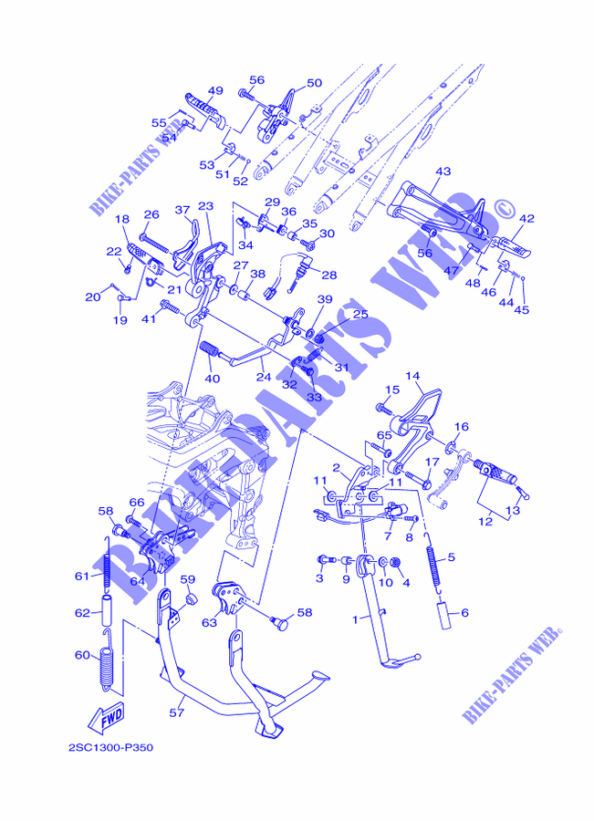 CABALLETE / ESTRIBERA para Yamaha MT-09 TRACER ABS 2015