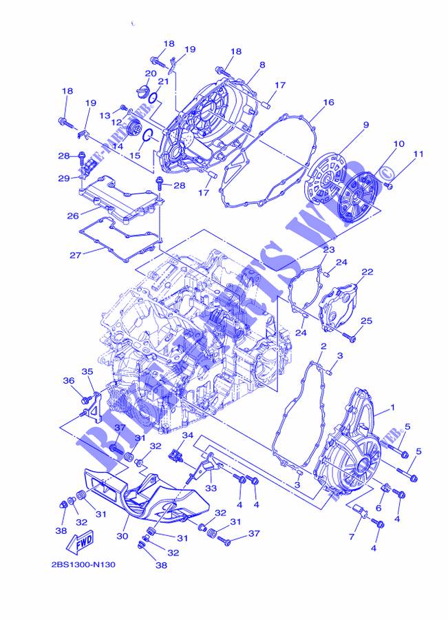 TAPA   MOTOR 1 para Yamaha XT1200ZE 2015
