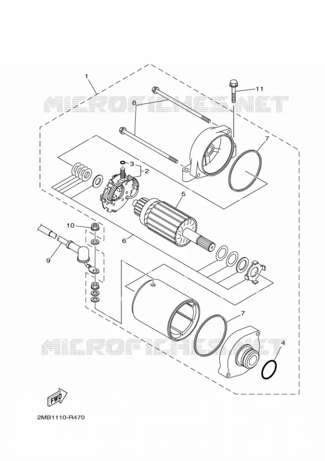 MOTOR ARRANQUE Yamaha SIDE BY SIDE 700 2016 WOLVERINE  YXE700EYXE70WPXG