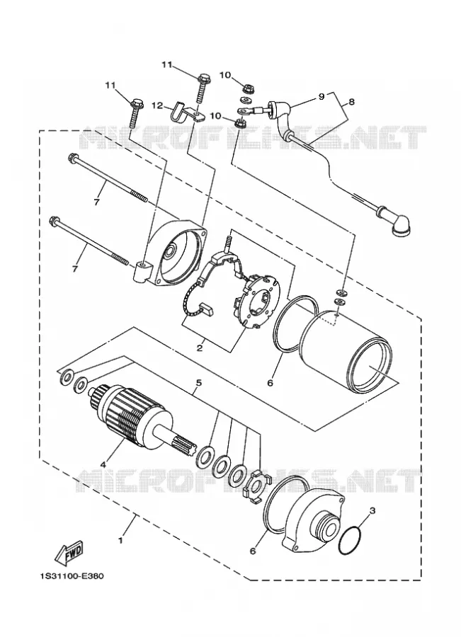 MOTOR ARRANQUE Yamaha QUAD 700 2010 RAPTOR  YFM700R