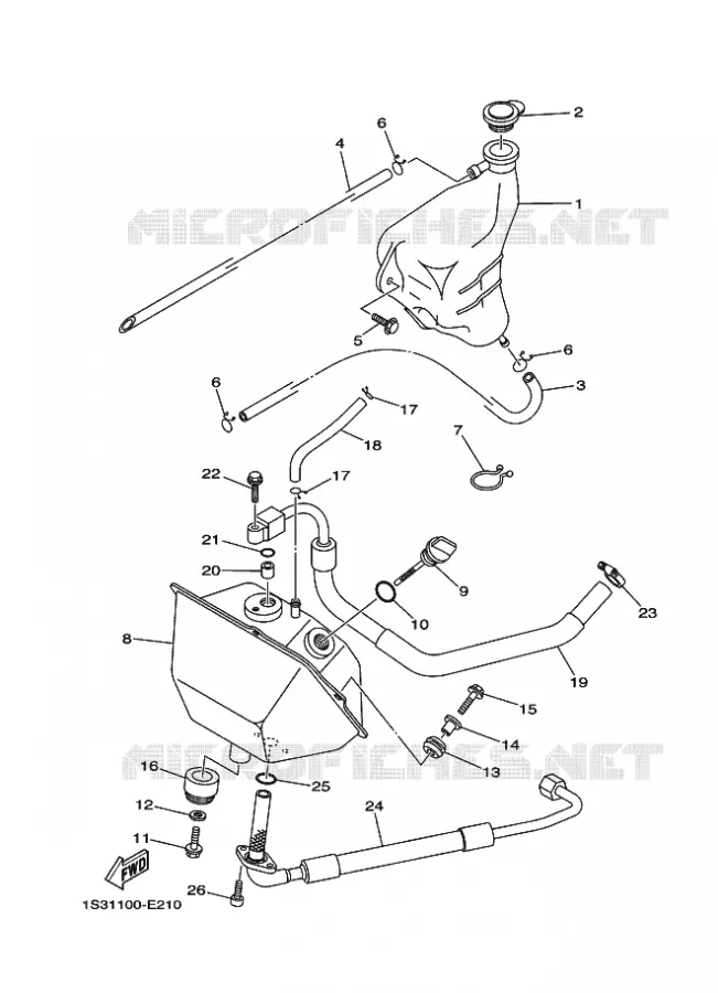DEPOSITO DE ACEITE Yamaha QUAD 700 2011 RAPTOR  YFM700R
