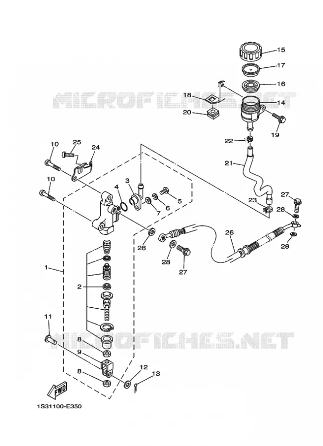 BOMBA DE FRENO TRASERA Yamaha QUAD 700 2011 RAPTOR  YFM700R