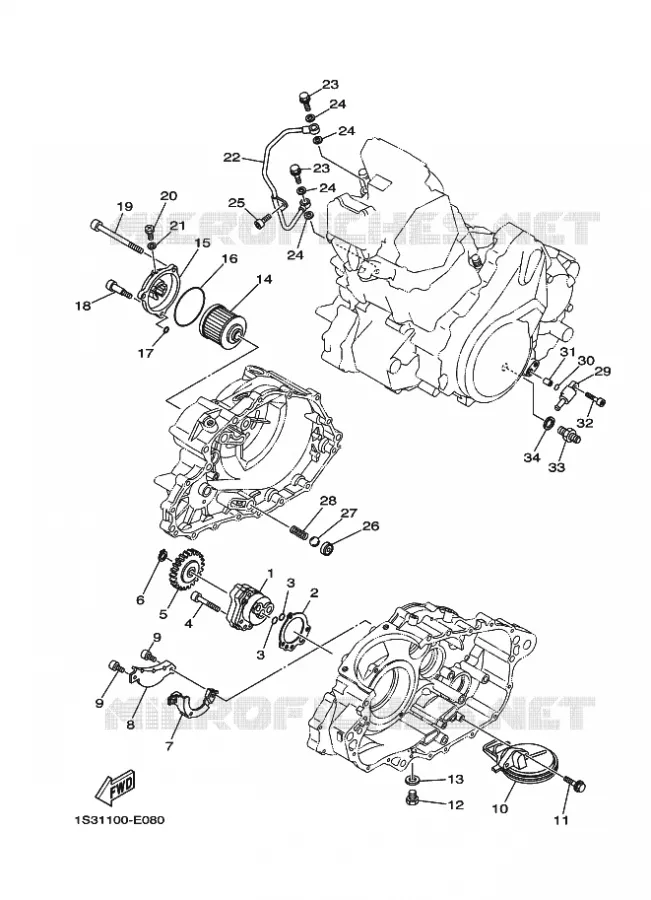 BOMBA DE OLIO Yamaha QUAD 700 2006 RAPTOR  YFM700RYFM700RV