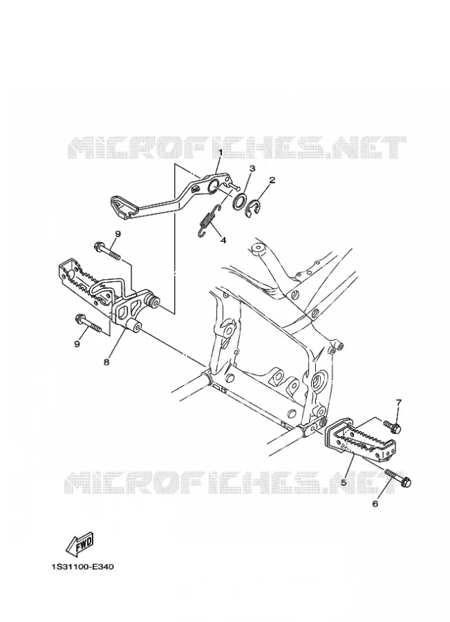 CABALLETE / ESTRIBERA Yamaha QUAD 700 2006 RAPTOR  YFM700RYFM700RV