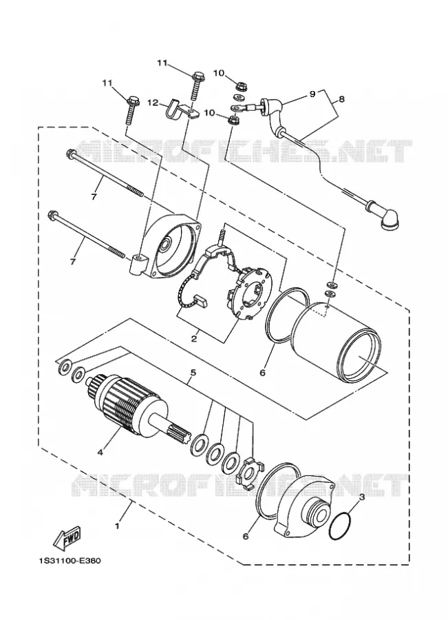 MOTOR ARRANQUE Yamaha QUAD 700 2009 RAPTOR  YFM700RYFM70RY