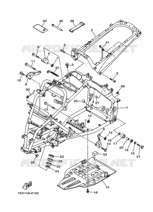 BASTIDOR Yamaha QUAD 700 2009 RAPTOR  YFM700RYFM70RY