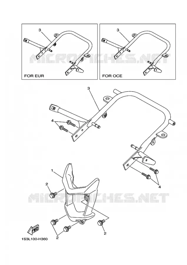 PARACHOQUE Yamaha QUAD 700 2009 RAPTOR  YFM700RYFM70RY
