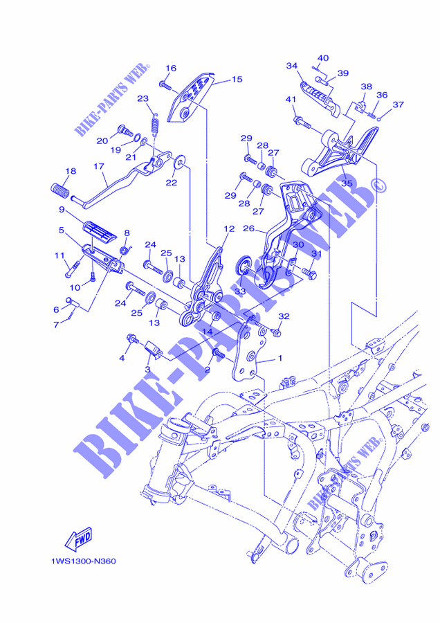 CABALLETE / ESTRIBERA 2 para Yamaha MT-07 2016