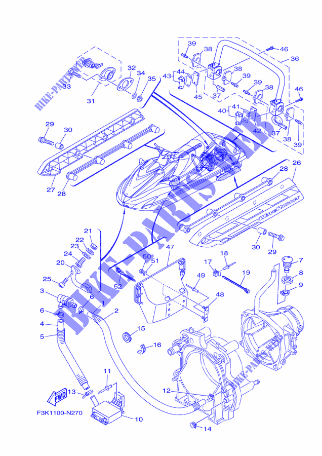 HULL & DECK para Yamaha GX1800-R 2016
