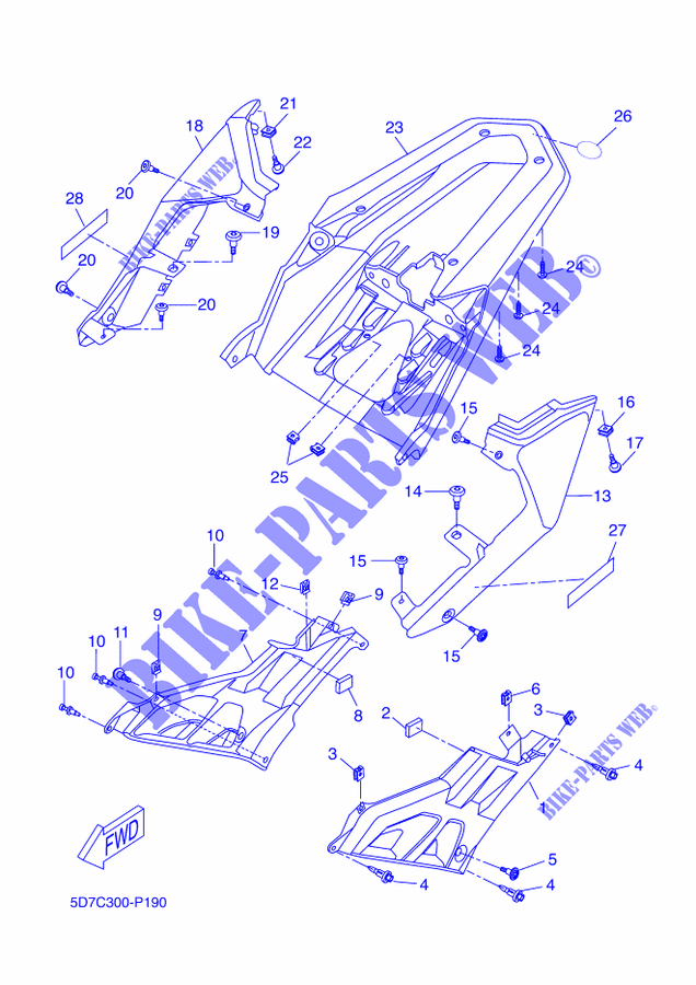 TAPAS LATERALES  para Yamaha MT 125 2015