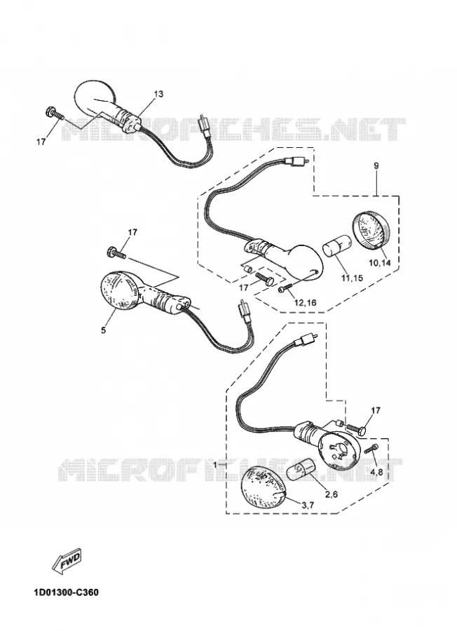 INTERMITENTE Yamaha MOTO 125 2005 DTX  DT125X