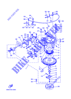 PEDAL DE ARRANQUE para Yamaha E48C Manual Starter, Tiller Handle, Manual Tilt, Pre-Mixing, Shaft 15