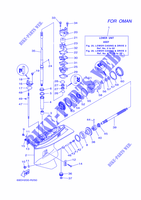 TAPA INFERIOR Y TRANSMISIÓN 2 para Yamaha E60H Manual Starter, Tiller Handle, Hydro Trim & Tilt, Pre-Mixing, Shaft 25