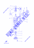 CIGUEÑAL / PISTÓN para Yamaha E60H Manual Starter, Tiller Handle, Hydro Trim & Tilt, Pre-Mixing, Shaft 20