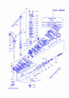 TAPA INFERIOR Y TRANSMISIÓN 2 para Yamaha E60H Manual Starter, Tiller Handle, Hydro Trim & Tilt, Pre-Mixing, Shaft 25
