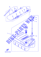 DEPOSITO DE GASOLINA 1 para Yamaha E60H Enduro, Manual Starter, Tiller Handle, Hydro Trim & Tilt, Pre-Mixing, Shaft 25