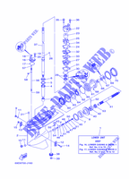 TAPA INFERIOR Y TRANSMISIÓN 1 para Yamaha E60H Enduro, Manual Starter, Tiller Handle, Hydro Trim & Tilt, Pre-Mixing, Shaft 20