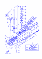 TAPA INFERIOR Y TRANSMISIÓN 1 para Yamaha E60H Enduro, Manual & Electric Steering, Remote Control, Hydro Trim & Tilt, Pre-Mixing, Shaft 20