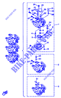CARBURADOR para Yamaha E60H Manual Starter, Tiller Handle, Hydro Trim & Tilt 1997