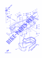 CARENADO INFERIOR para Yamaha E75B Enduro, Manual Starter, Tiller Handle, Hydro Trim & Tilt, Pre-Mixing, Shaft 20